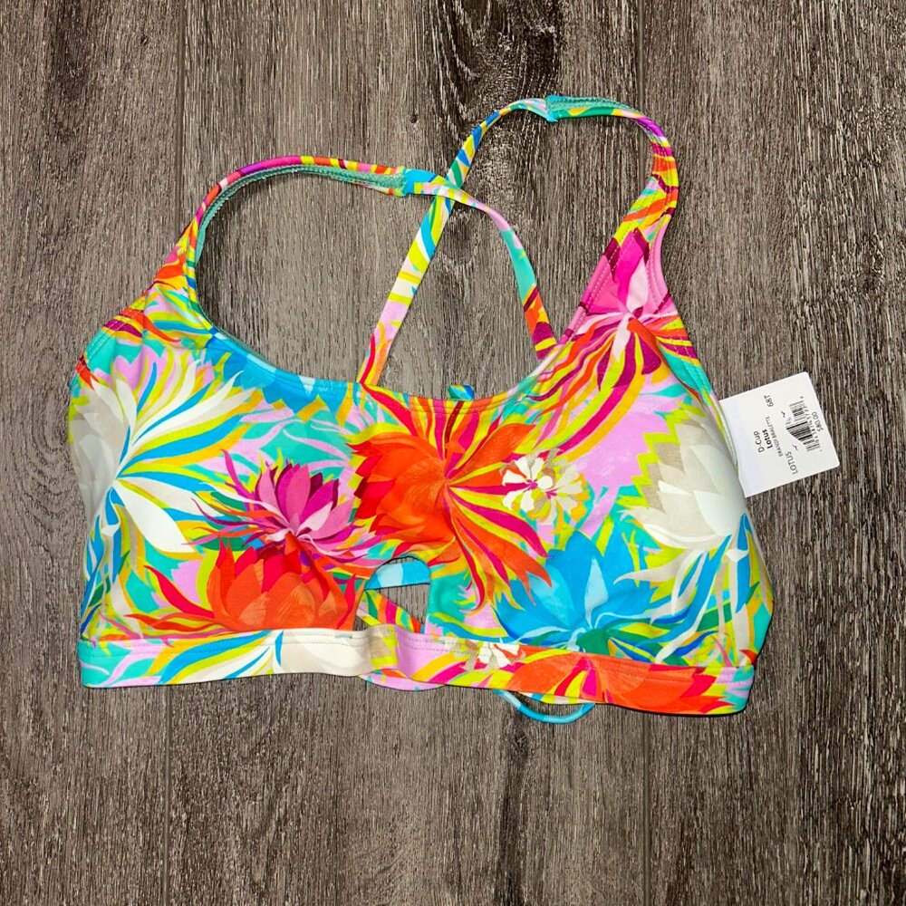 Sunsets LOTUS Brandi Bralette Halter Bikini Swim Top US D Cup BRAND NEW NWT - Picture 3 of 7